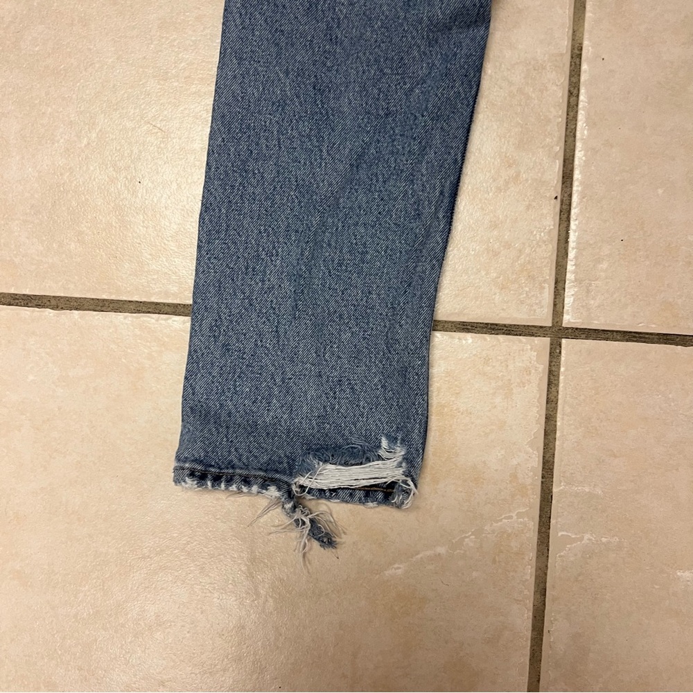 Agolde Blue Button Fly Jeans - Picture 6 of 11